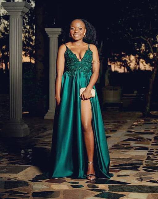 Evening Dress | Emerald Green Milano Satin Dress.