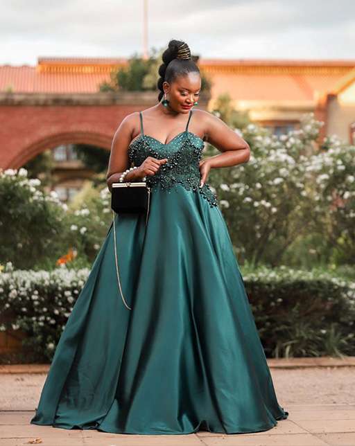 Green Beaded Dress NellyNomsa