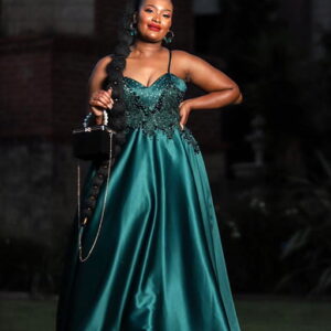 Evening Dress | Beaded Green Dress