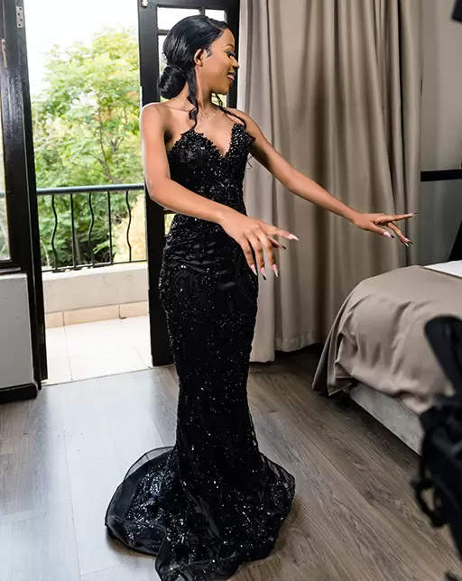 Black Sequins Dress