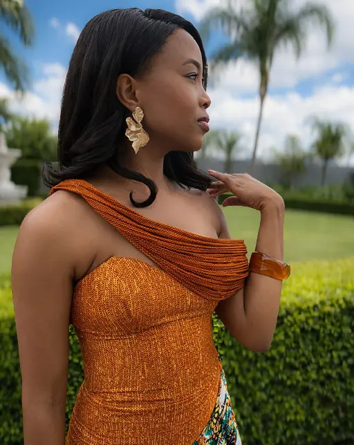 burnt orange dress south africa Burnt Orange Traditional Dress