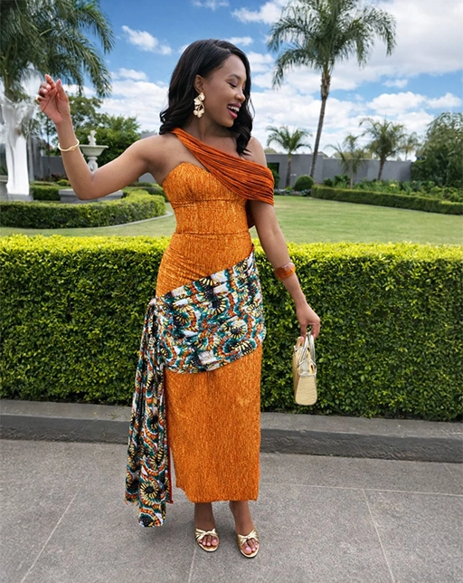 burnt orange dress south africa Burnt Orange Traditional Dress